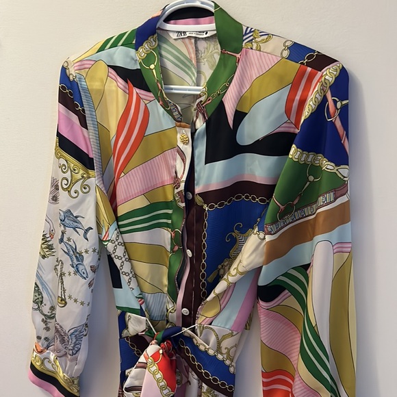 Multicolor Chain Print Dress - Picture 2 of 4